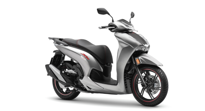 Honda SH350i màu bạc đen mới.