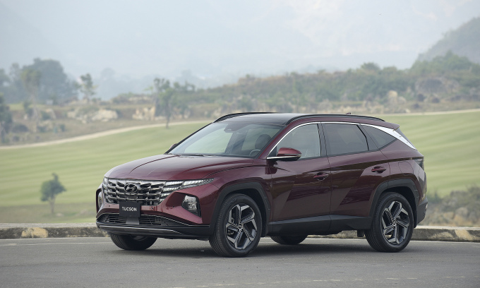Hyundai Tucson lăn bánh tại Ninh Bình. Ảnh: TC Motor