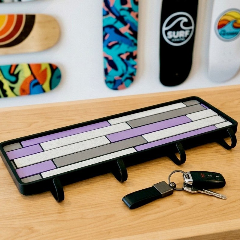Mosaic Key Holder - Purple