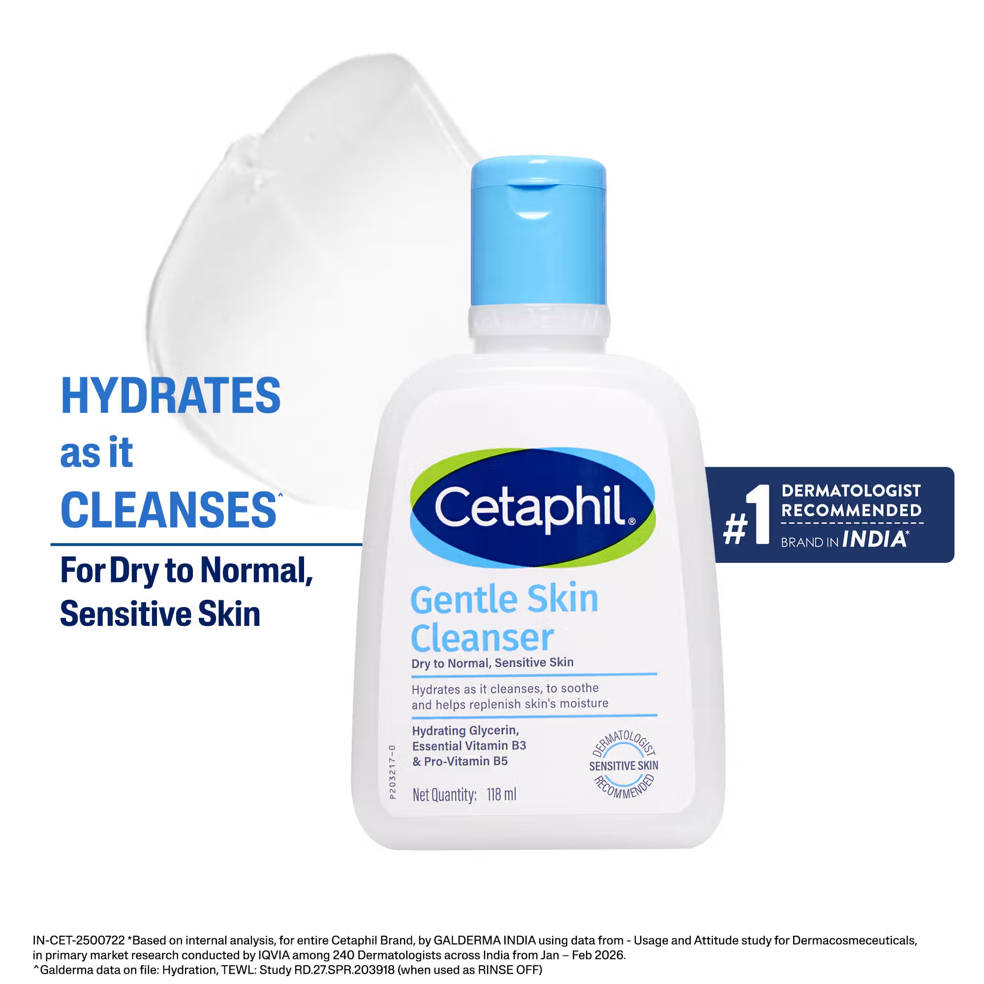 Cetaphil Gentle Skin Cleanser For Normal, Dry Skin Hydrates And Softens