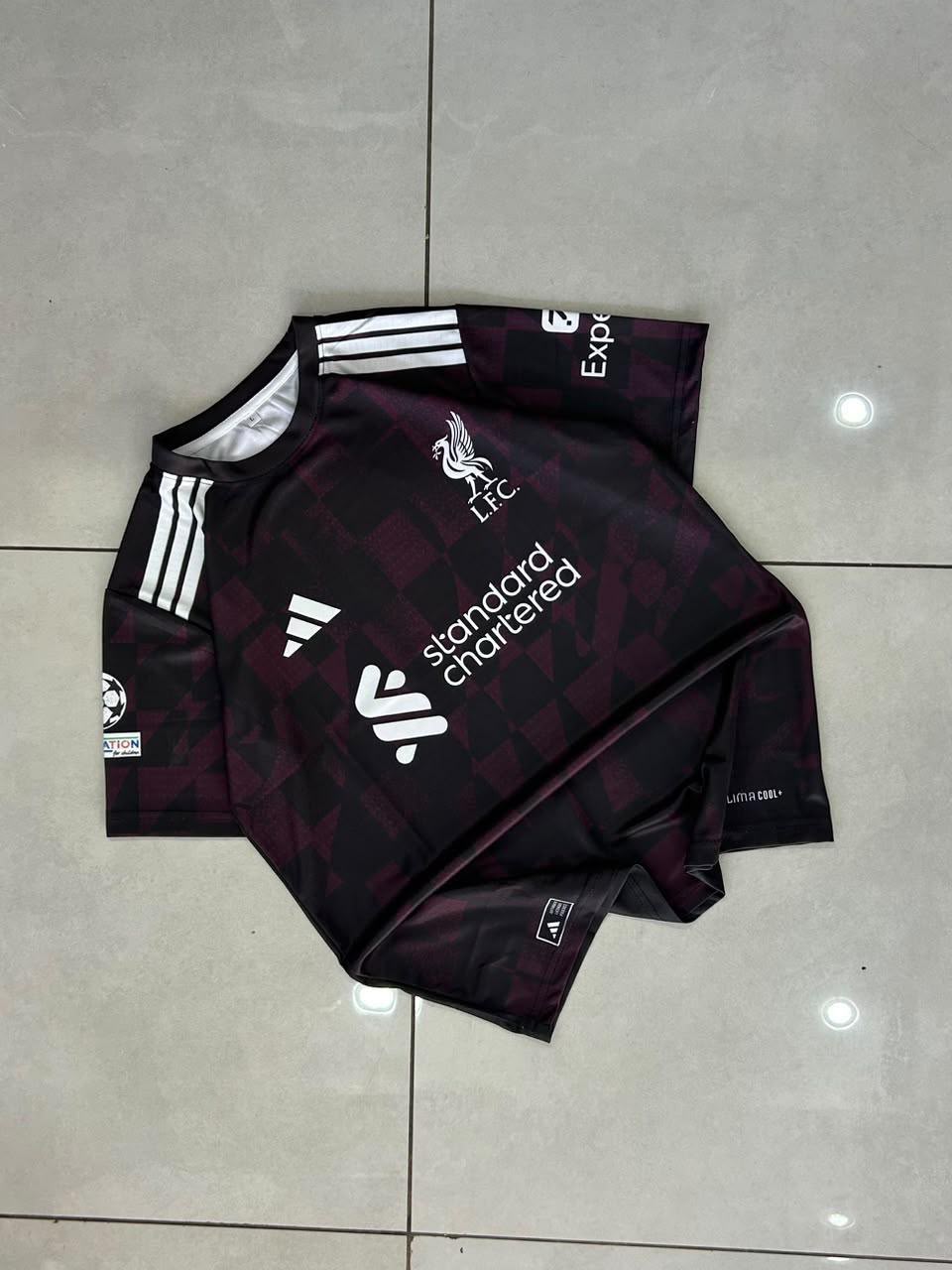 Liverpool FC 24/25 Third Kit (Black & Dark Wine) — Barcola #29