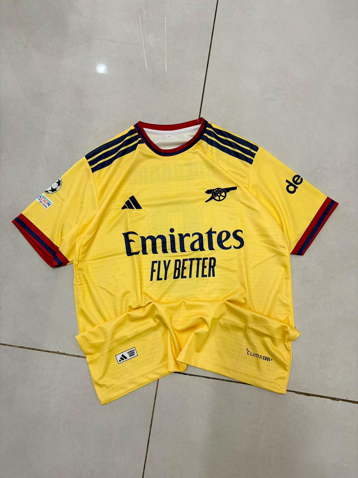 Arsenal FC 24/25 Away Kit (Sun Yellow) — Ødegaard #8