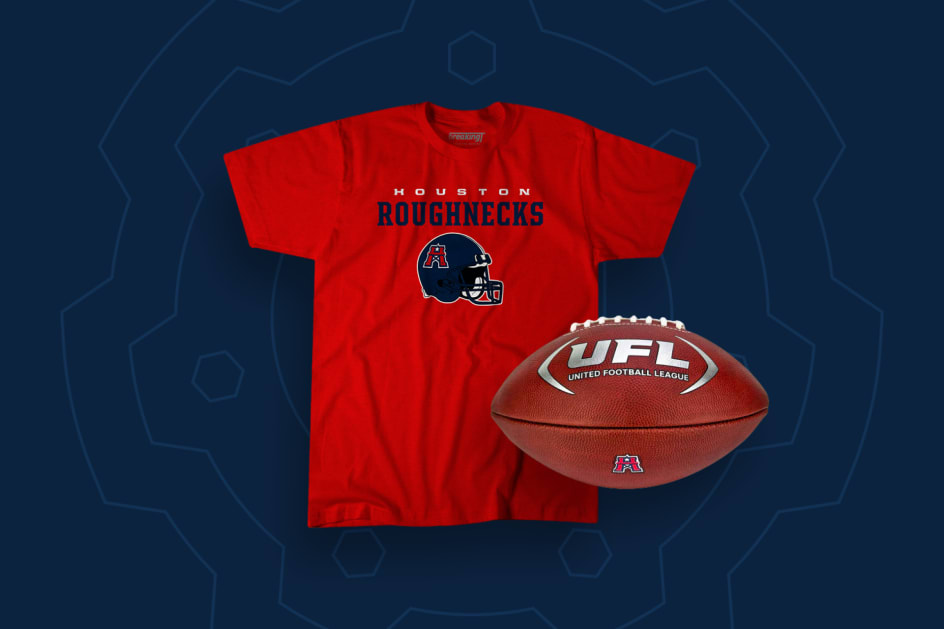 Houston Roughnecks Gear at shop.theufl.com