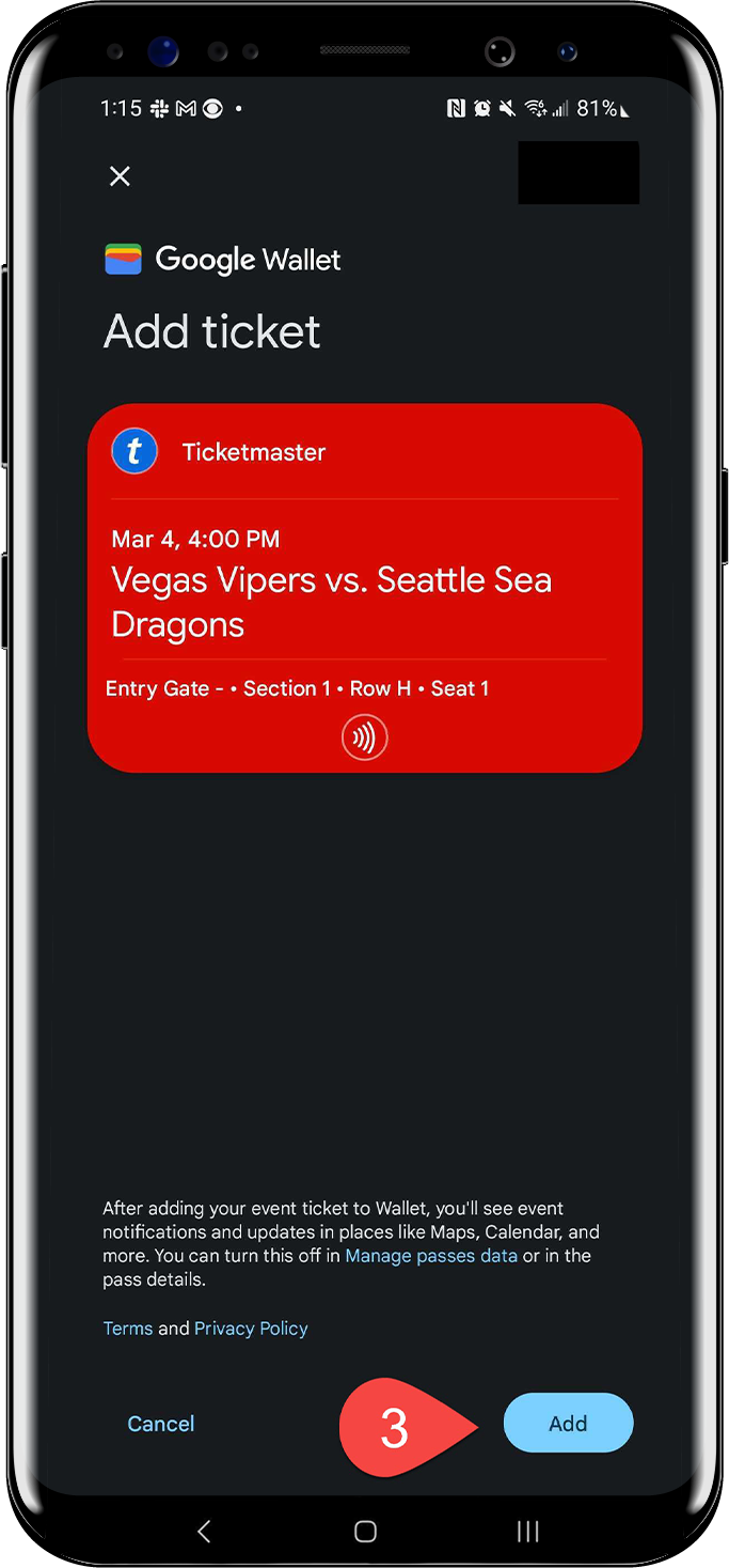 Mobile Ticketing - Viewing Your Tickets