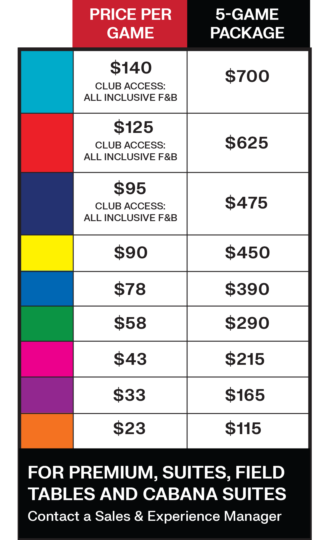 2024 Season Ticket Packages