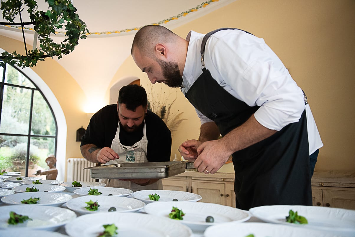 Chef Stellati ai fornelli di Casa Lerario. Marco Caputi del Maeba