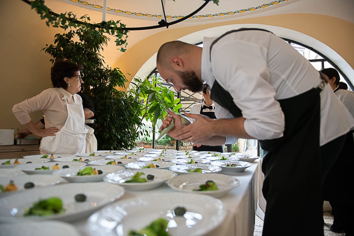 Chef Stellati ai fornelli di Casa Lerario. Marco Caputi del Maeba