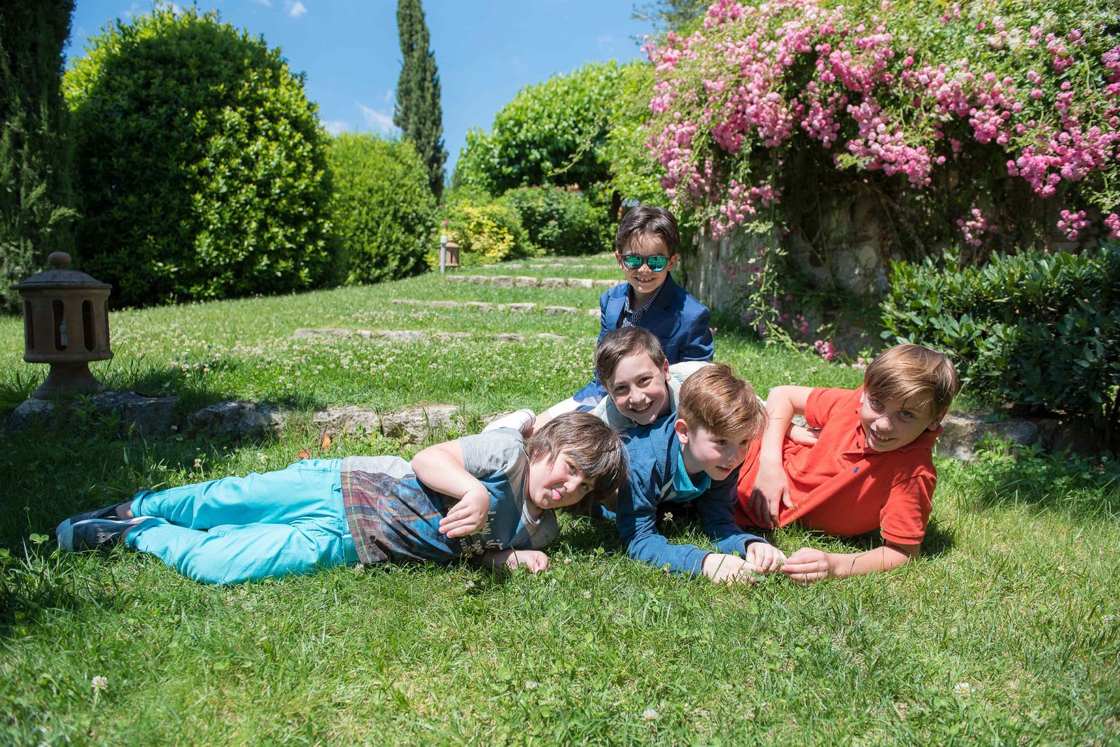 E Nicolo ha festeggiato al nostro agriturismo la sua prima Comunione.