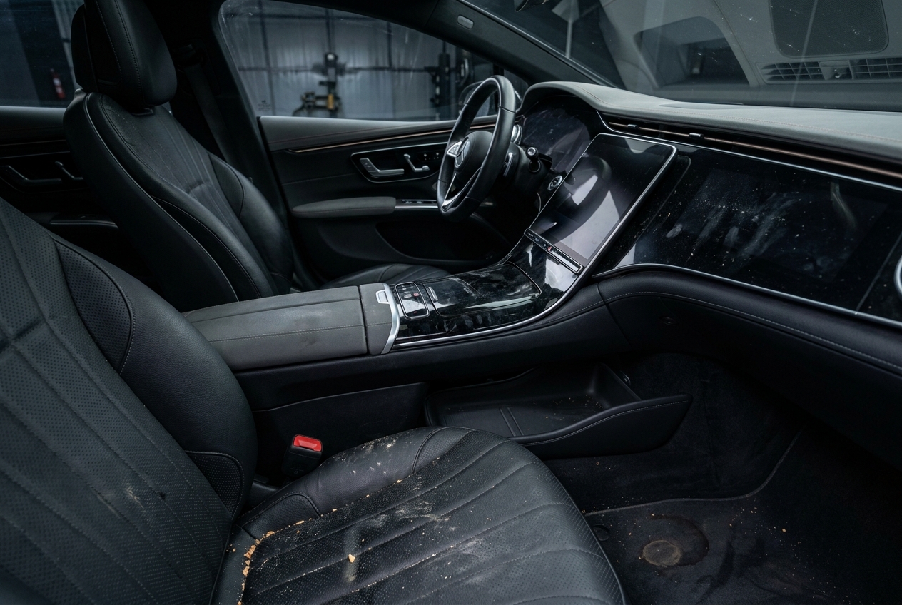 Mercedes EQS - Interior Care - Before