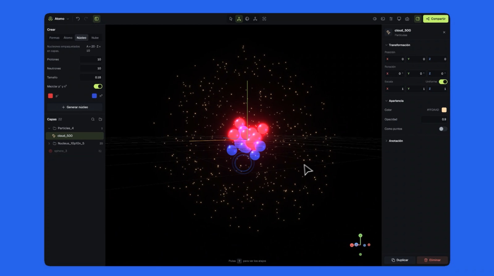 Captura de Atomo Editor