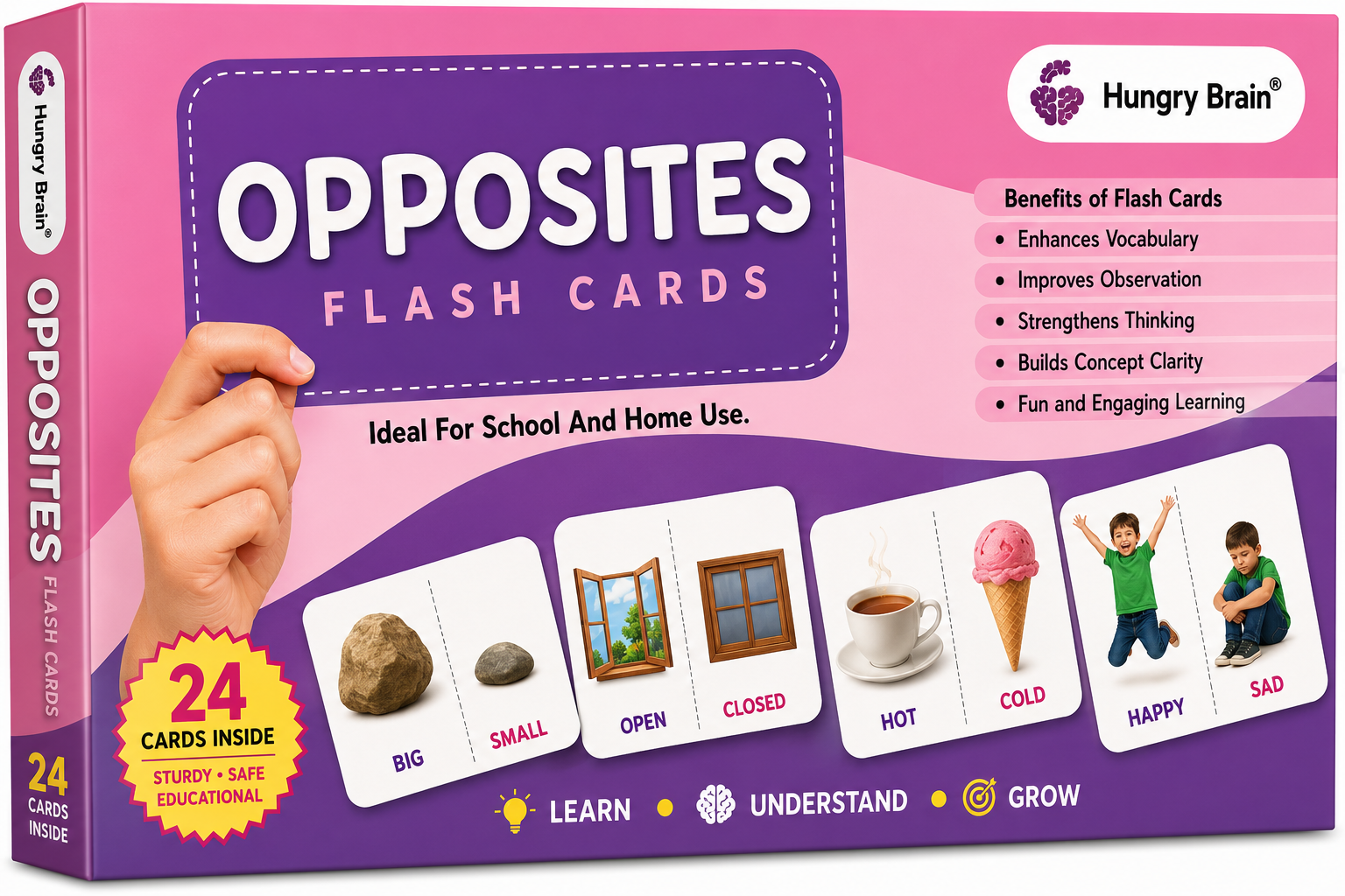 Opposites Flash Card