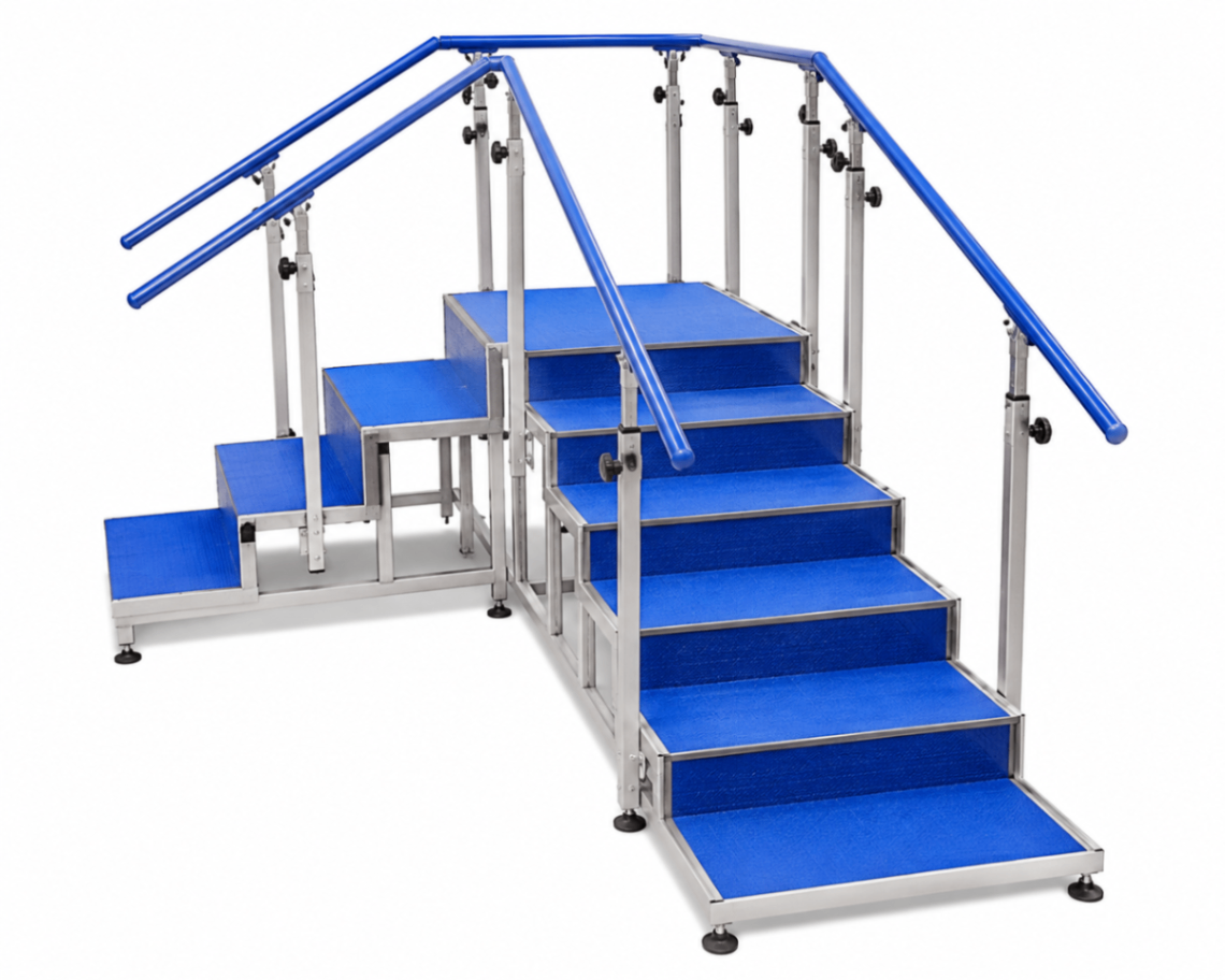 Metallic Exercise Corner Stair Case Therapy