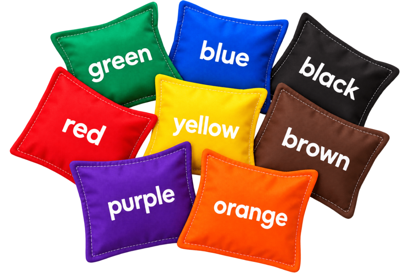 Coloured Bean Bags - Set of 6