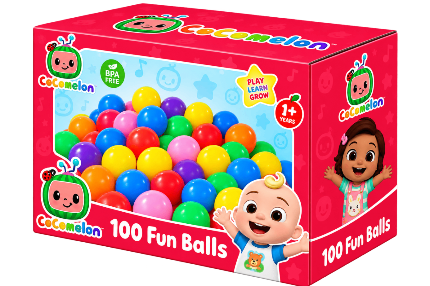 Plastic Play Balls - 100 Pieces