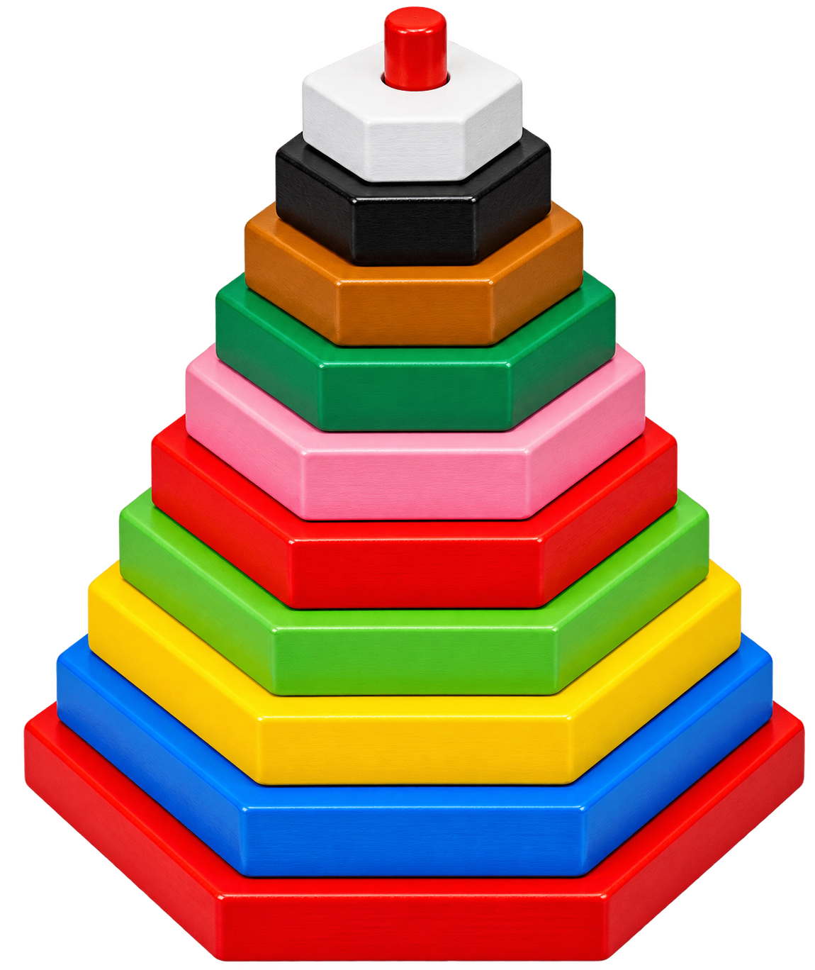 Build-a-Tower Hexagon - Big (10 Pieces)