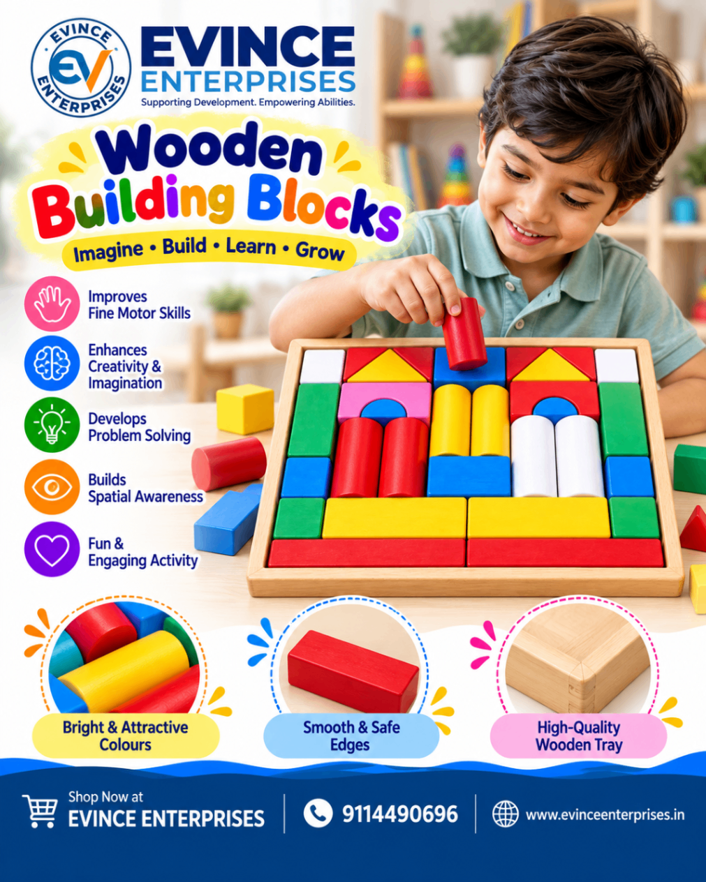 Wooden Building Blocks (30 Pieces)-2