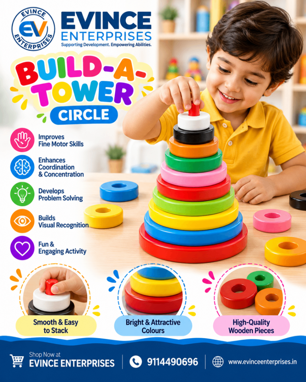 Build-a-Tower Circle – Big (10 Pieces)-2