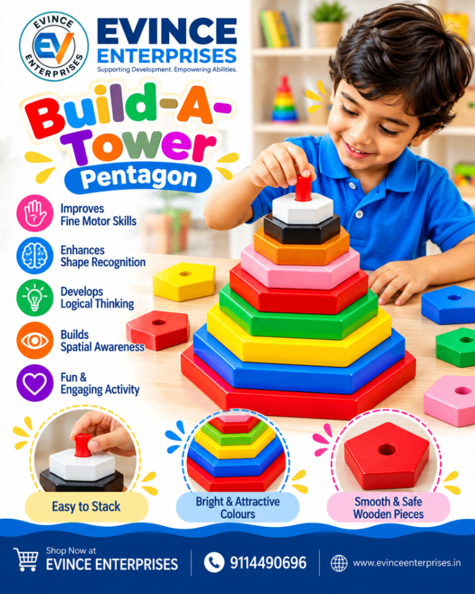Build-a-Tower Pentagon – Big (10 Pieces)-2