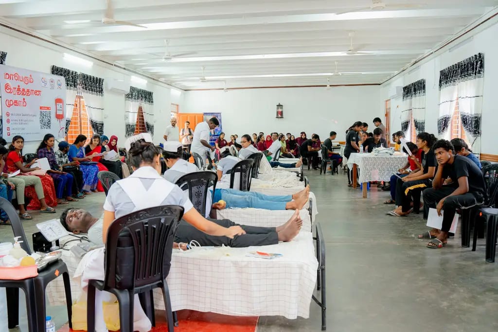 Blood donation camp, Batticaloa, 2024-11-08.