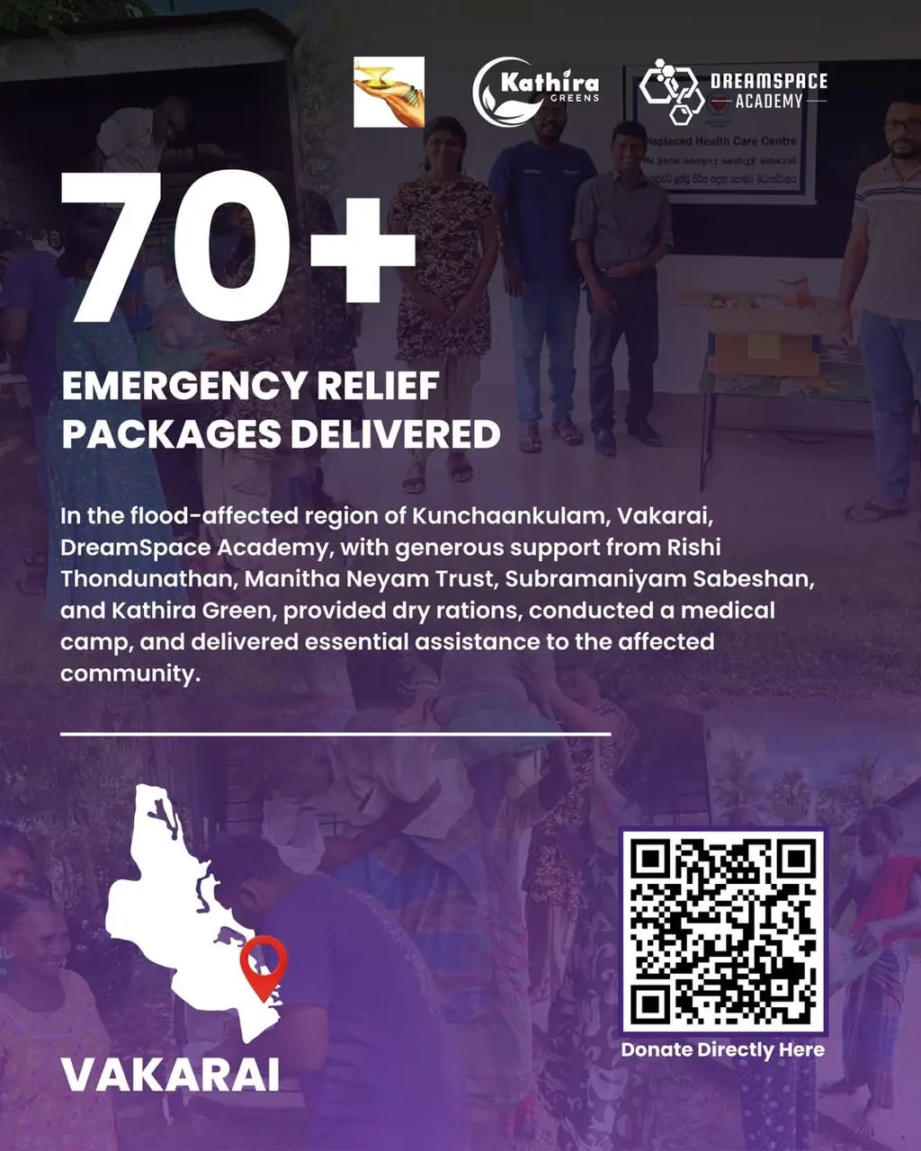 Cyclone Ditwah flood relief, Eastern and Northern Provinces.