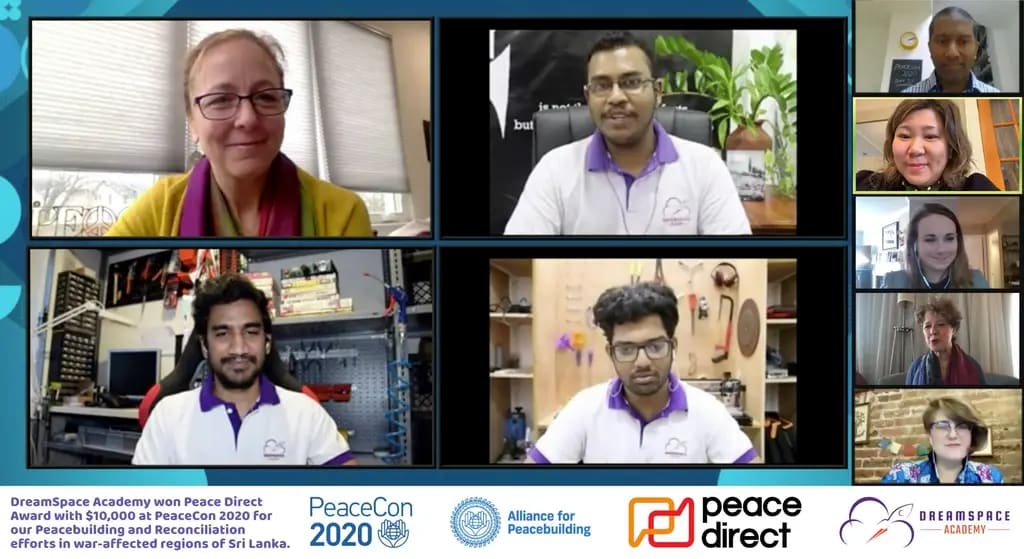 The Peace Direct Award, December 2020.