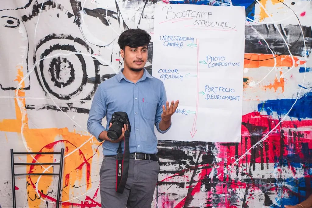The first batch of the photography bootcamp, Batticaloa, 2021-04-01.