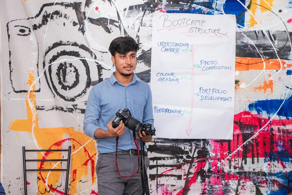 The first batch of the photography bootcamp, Batticaloa, 2021-04-01.