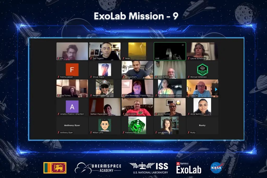 The ExoLab-9 experiment at the academy, Batticaloa, August 2021.
