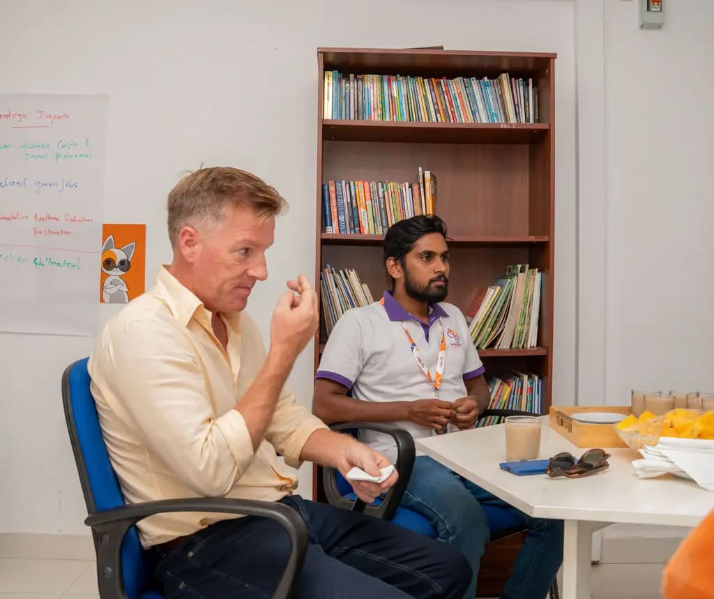 A conversation during the ACTED visit, DreamSpace Academy Batticaloa, July 2026.