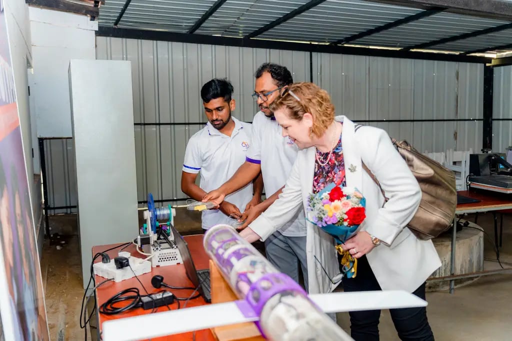 Looking at a learner's project, DreamSpace Academy Batticaloa, May 2026.