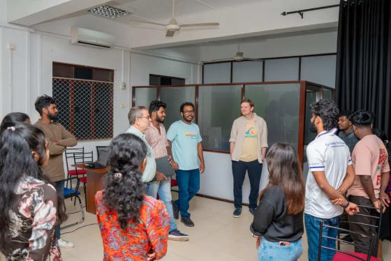 International Media Support visits, Batticaloa, 2025-03-19.