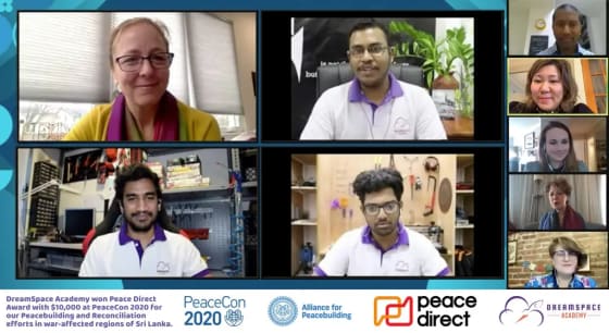 The Peace Direct Award, December 2020.