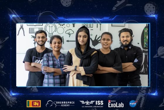 The ExoLab-8 experiment at the academy, Batticaloa, February 2021.