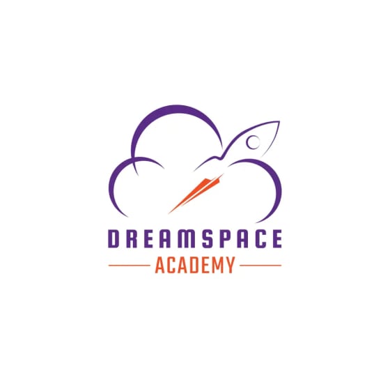The DreamSpace Academy logo of the time: a rocket rising from a cloud.