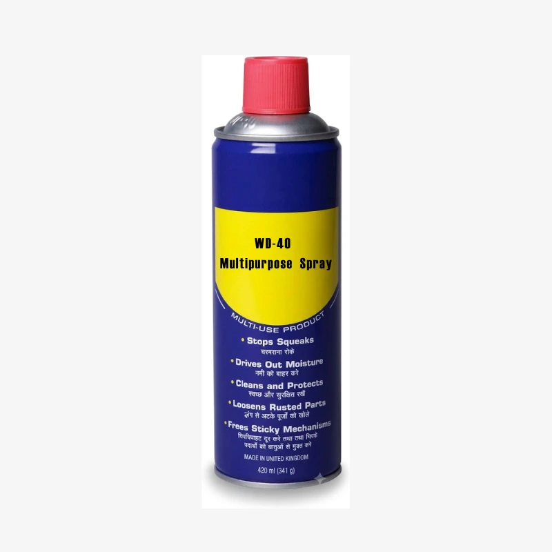 WD-40 Multipurpose Spray, Rust Remover, Cleans Bike Chains, Hinge Lubricant, Loosens Jammed Parts, Degreaser, and Cleaning Agent, 420ml (341g)