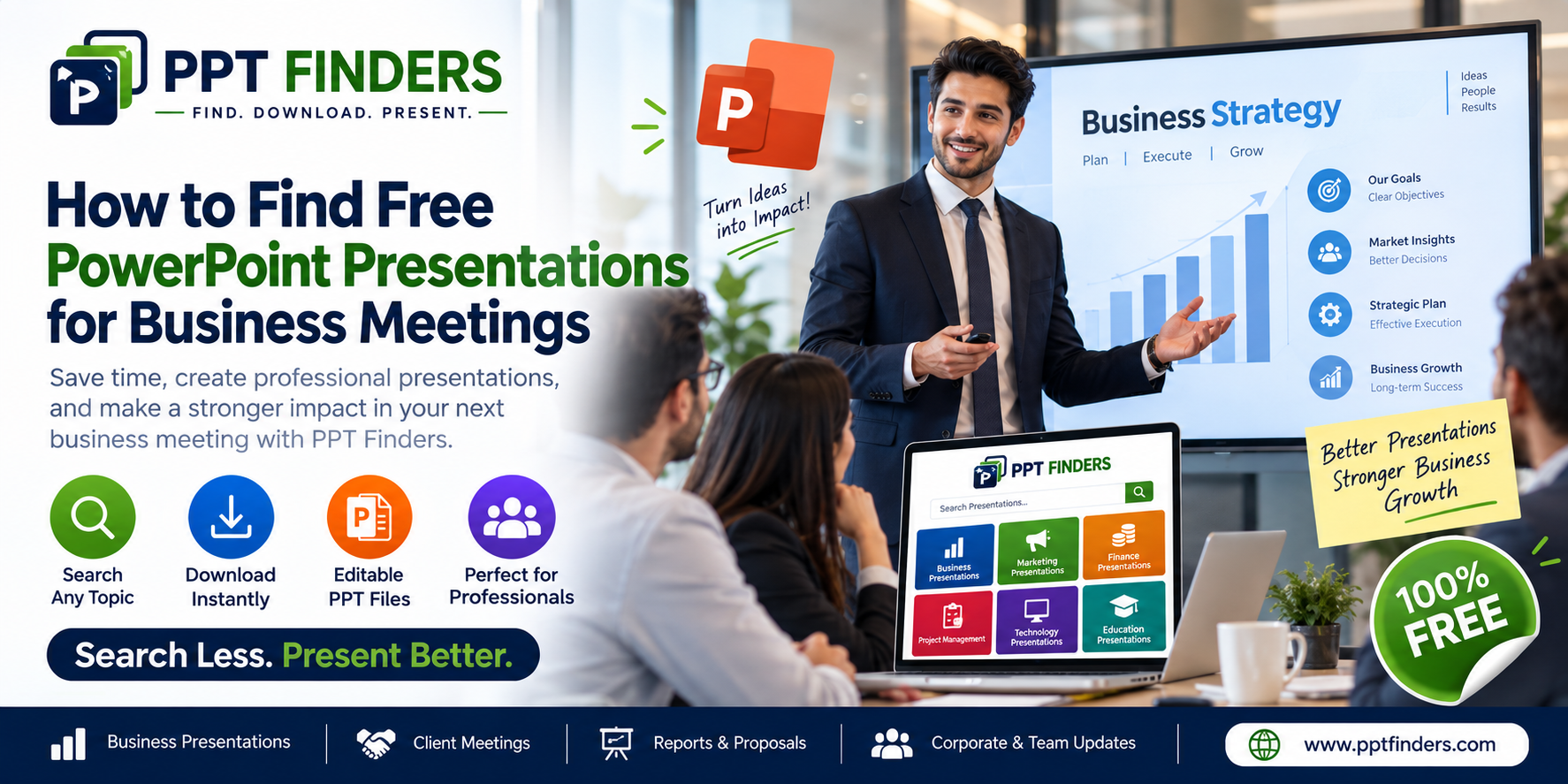 How to Find Free PowerPoint Presentations for Business Meetings