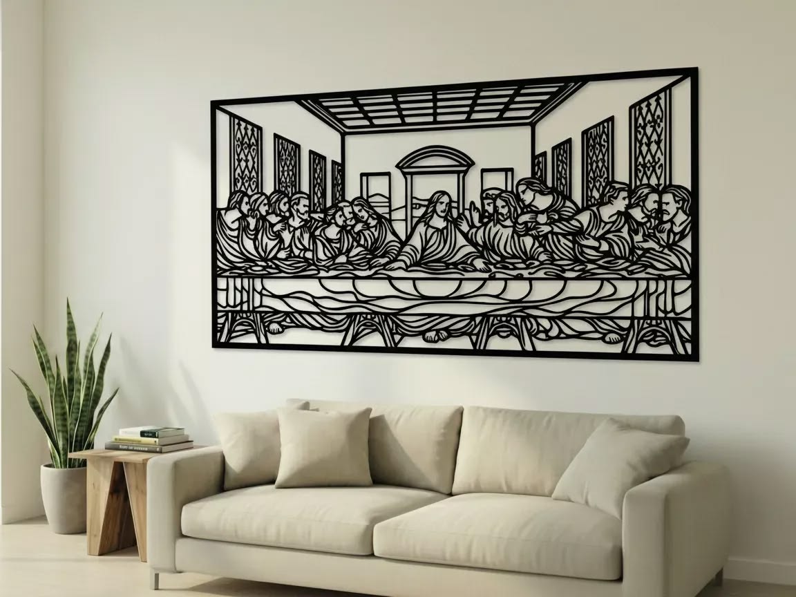 The Last Supper Framed Metal Wall Art