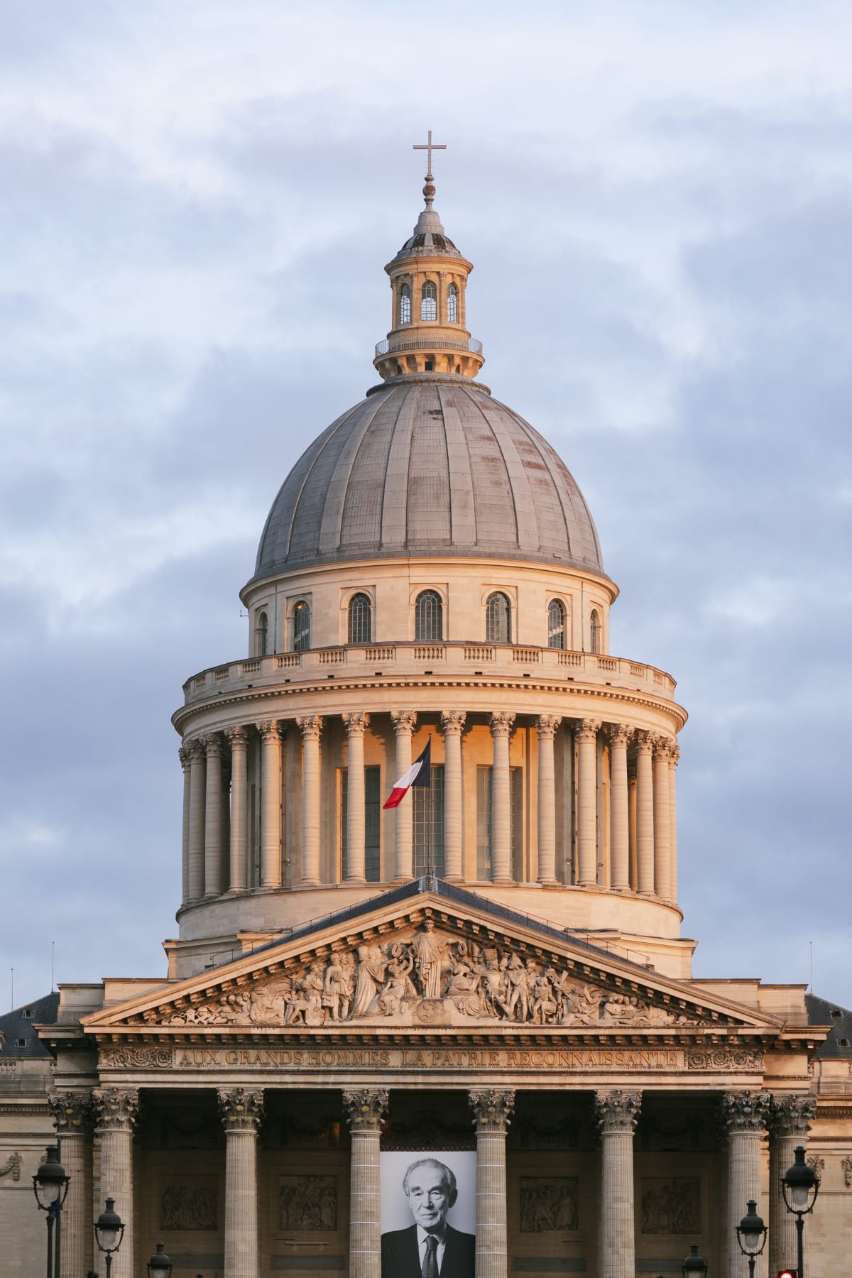 The Panthéon dome and colonnaded façade beneath a pale sky