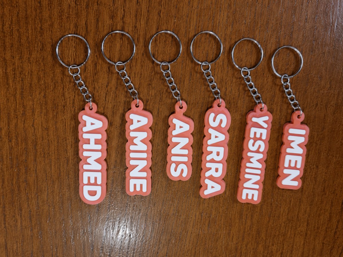 Porte-clés avec Nom Personnalisé