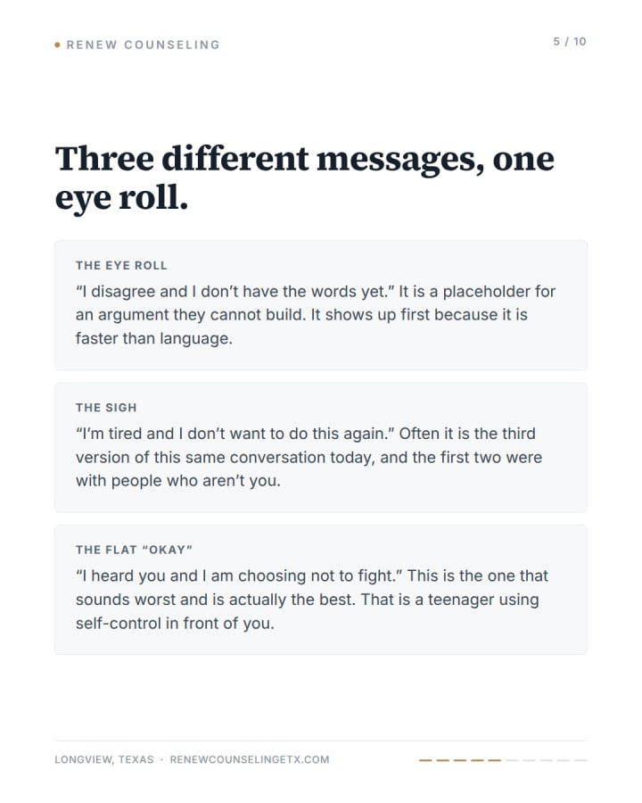 The tone, slide 5 of 9