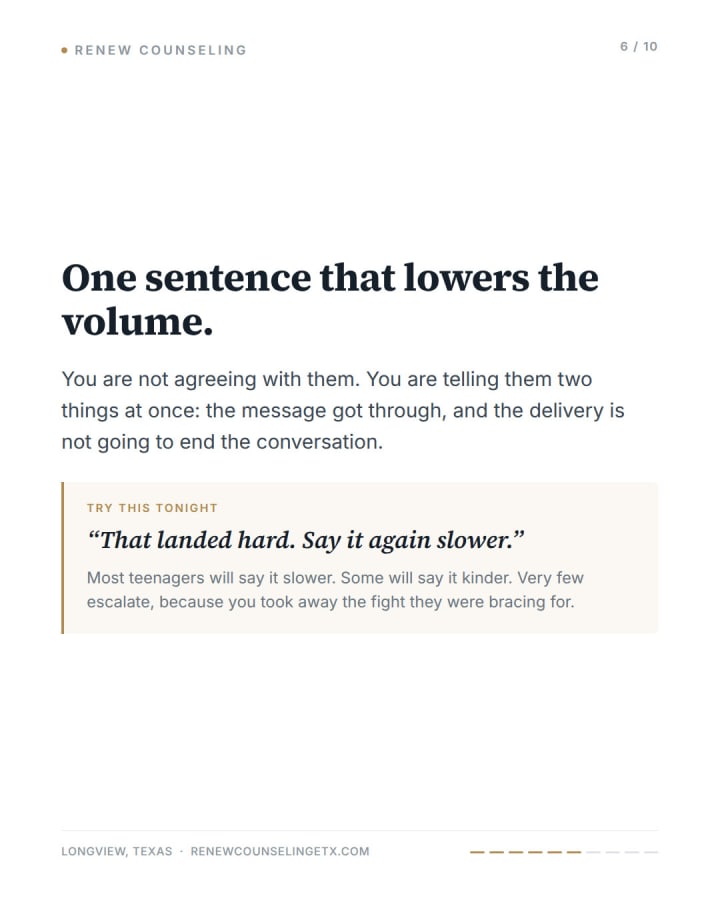The tone, slide 6 of 9