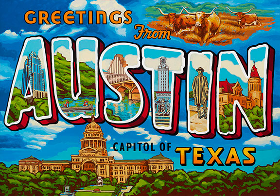 Austin Postcard (Original Vintage Study)