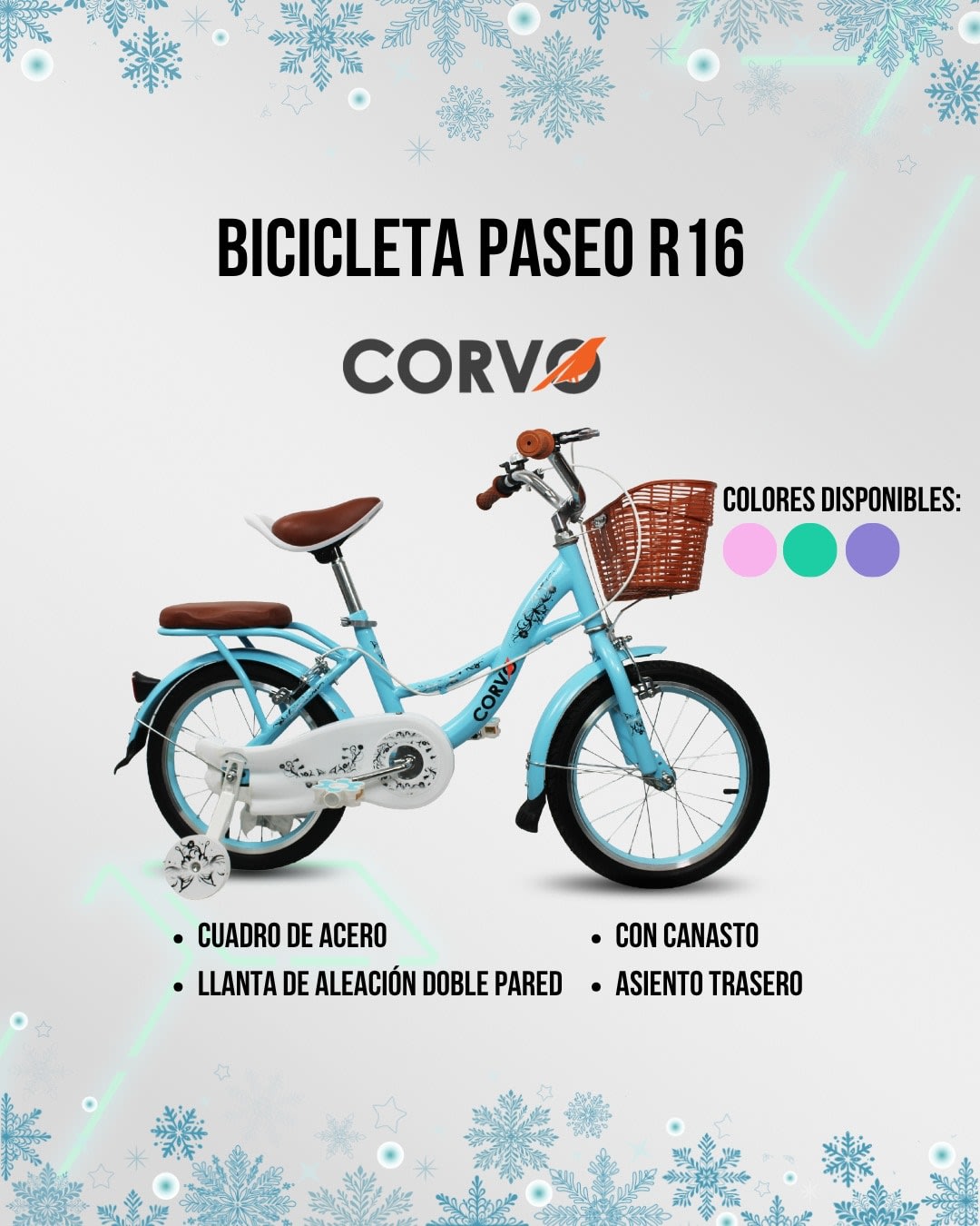 Bicicleta R12 FIAT NEGRO/ GRIS - (N°5706