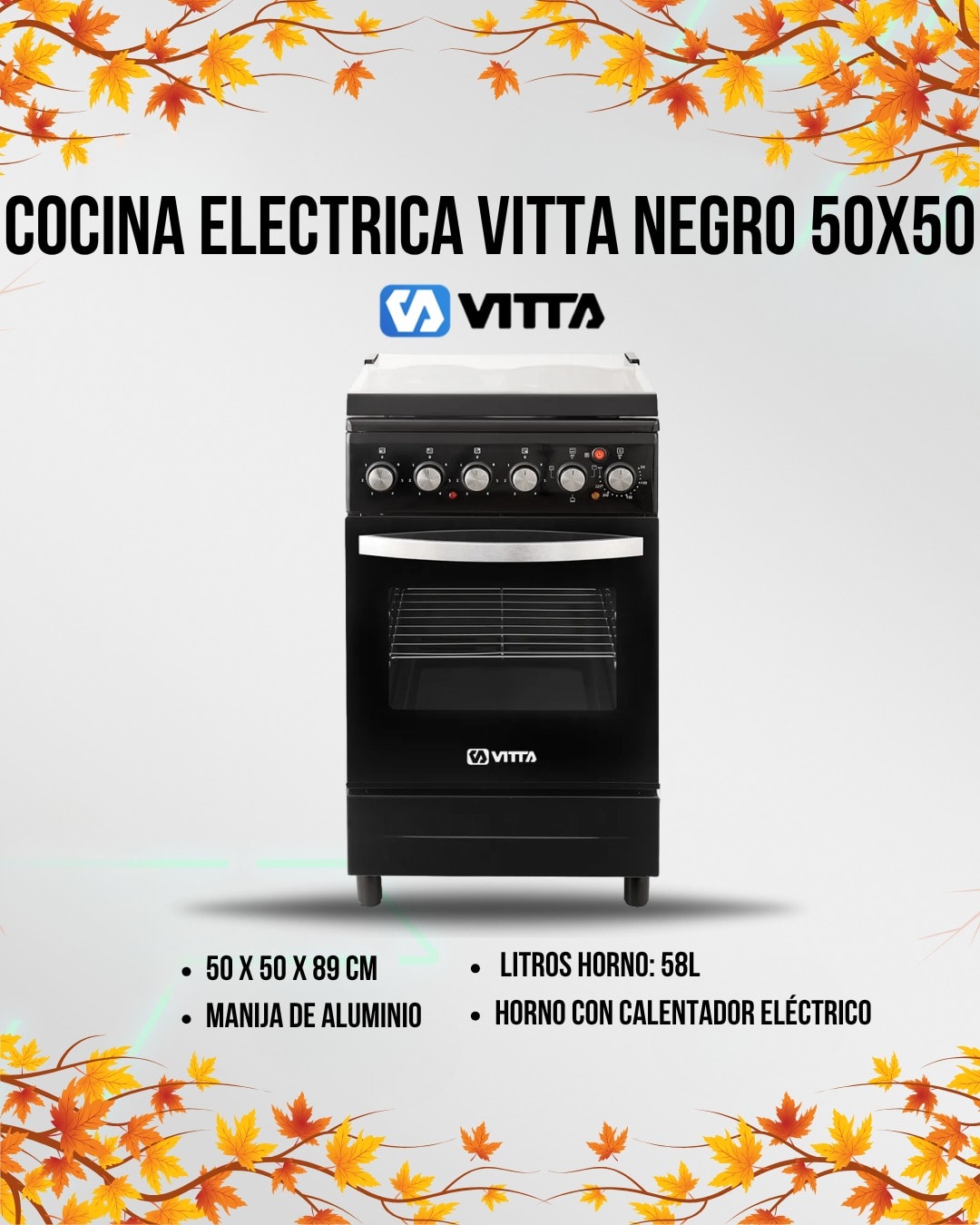 Cocina Electrica Kanji 50x50 (6091/6093