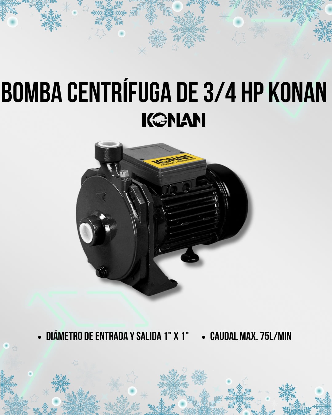 Bomba Centrífuga de 3/4 HP KONAN KBC34 (N°6167