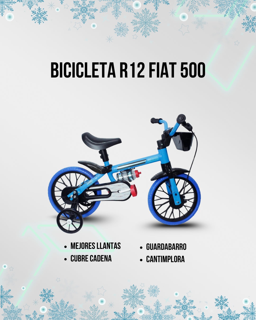 Bicicleta Infantil Reforzada Nathor R12 con Rueditas y Cantimplora Violeta (N°6323