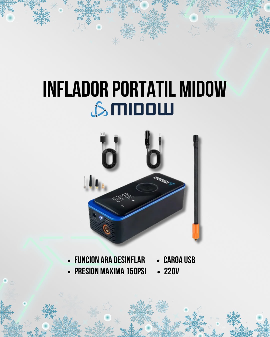 Inflador Portátil Midow