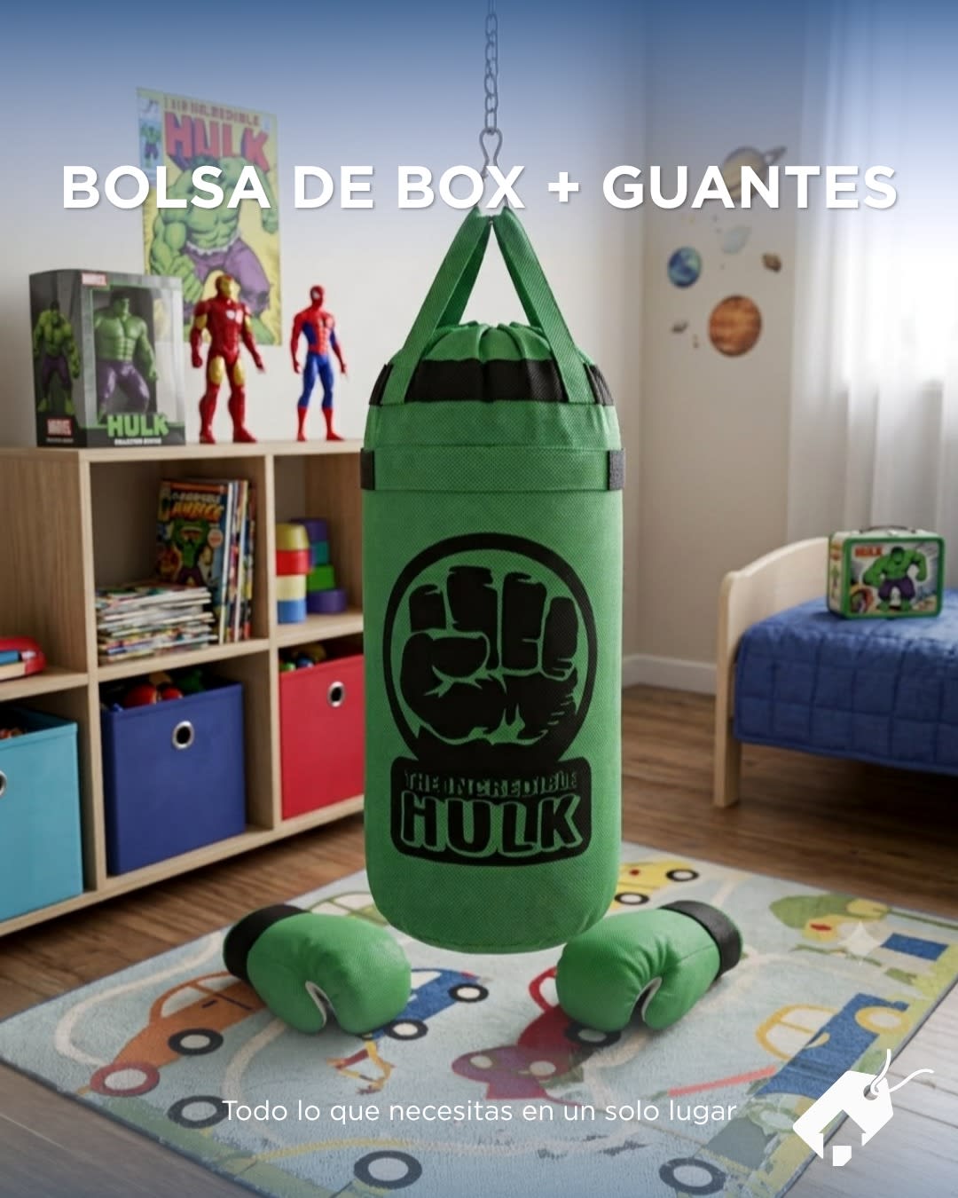 Bolsa de Box con Guantes Chicos de Hulk para Chicos