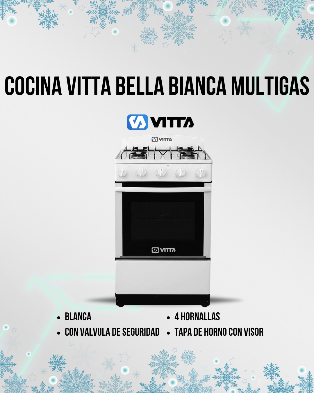 Cocina Vitta Bella Bianca Multigas Blanca