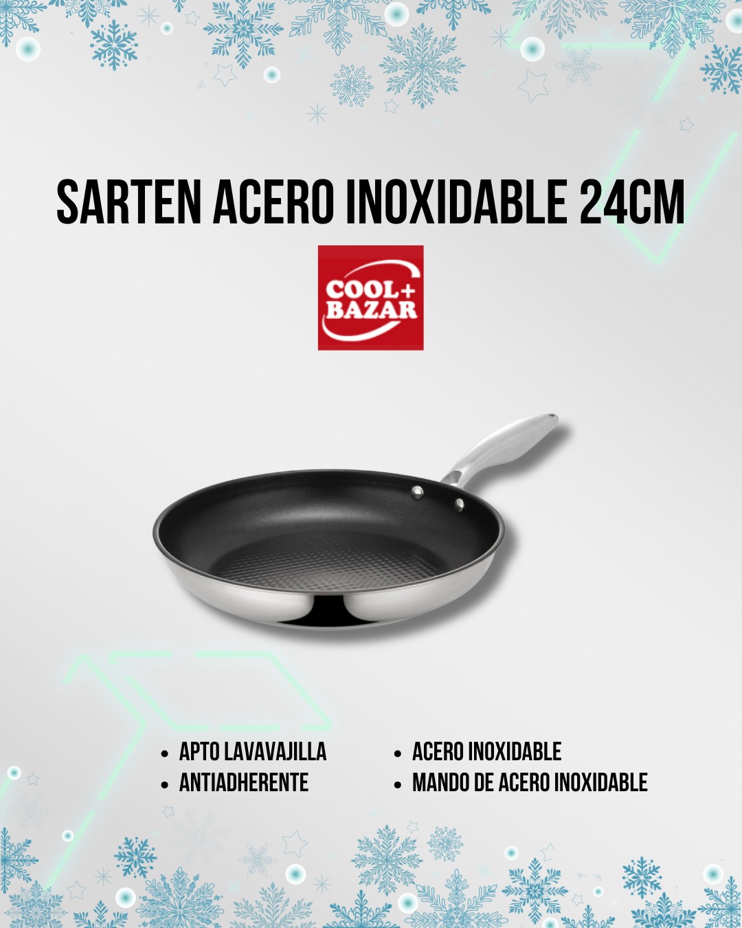 Sartén Cool Bazar Triple Fondo 24cm CY2605-24cm